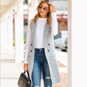 Long Grey Sweater Vest